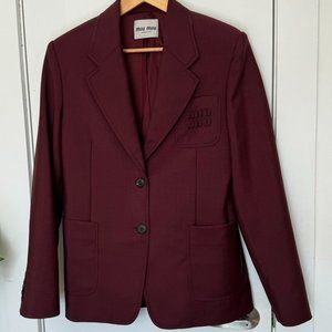New MIU MIU SS24 Single-breasted. Mohair Jacket